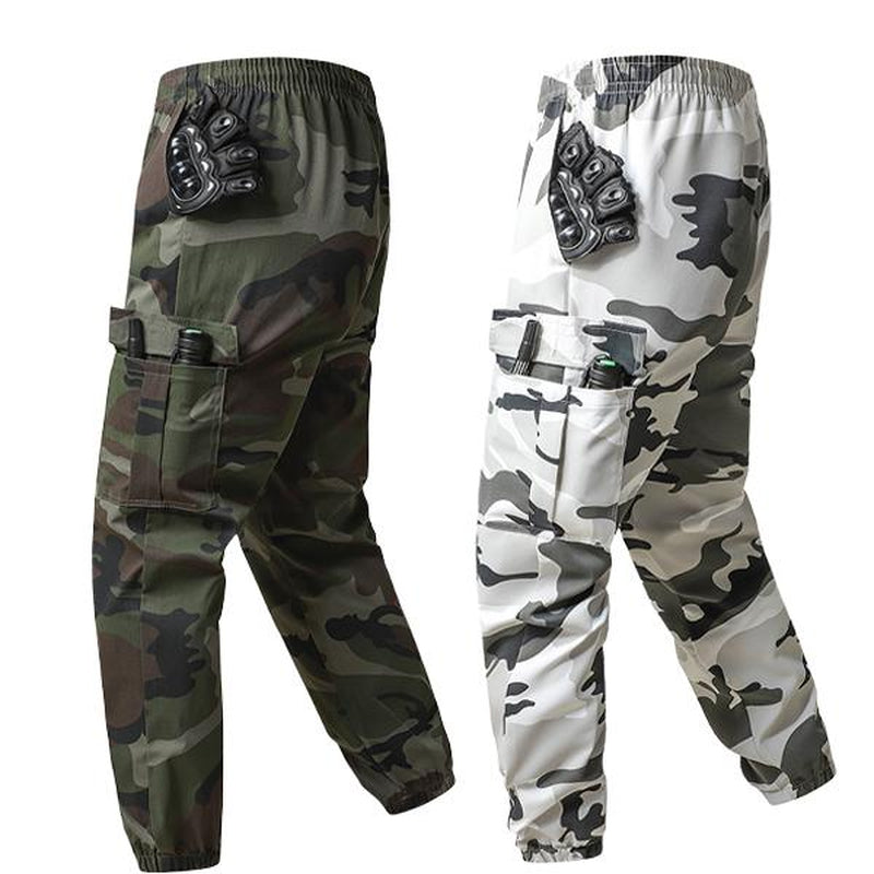 3-Pack American Style Camo Work Trousers - Multi-Pocket, Stretch Waist, Heavy Duty Tapered Pants for Daily & Work Casual Comfy Elastic Man Pantalones Para Hombre Pants for Men Cargo Pants for Men