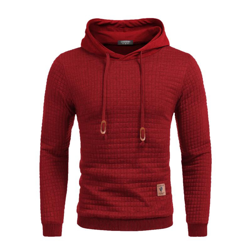 COOFANDY Mens Hooded Sweatshirt Casual Long Sleeve Drawstring Waffle Knit Pullover Hoodies