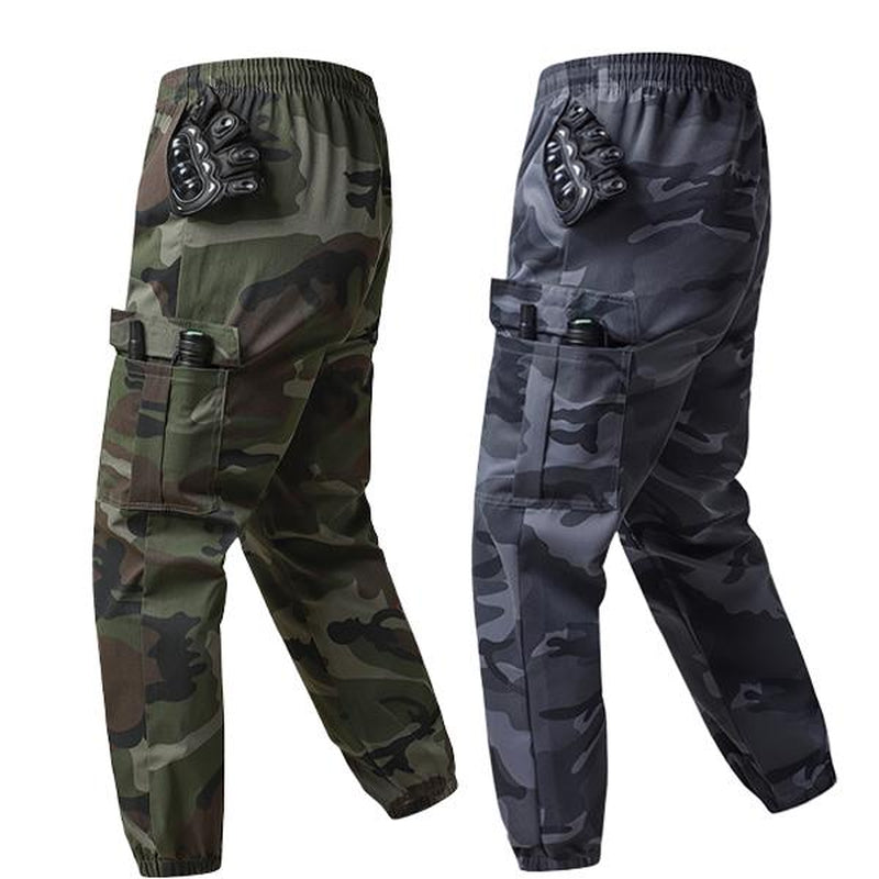 3-Pack American Style Camo Work Trousers - Multi-Pocket, Stretch Waist, Heavy Duty Tapered Pants for Daily & Work Casual Comfy Elastic Man Pantalones Para Hombre Pants for Men Cargo Pants for Men