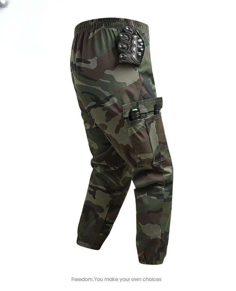 3-Pack American Style Camo Work Trousers - Multi-Pocket, Stretch Waist, Heavy Duty Tapered Pants for Daily & Work Casual Comfy Elastic Man Pantalones Para Hombre Pants for Men Cargo Pants for Men