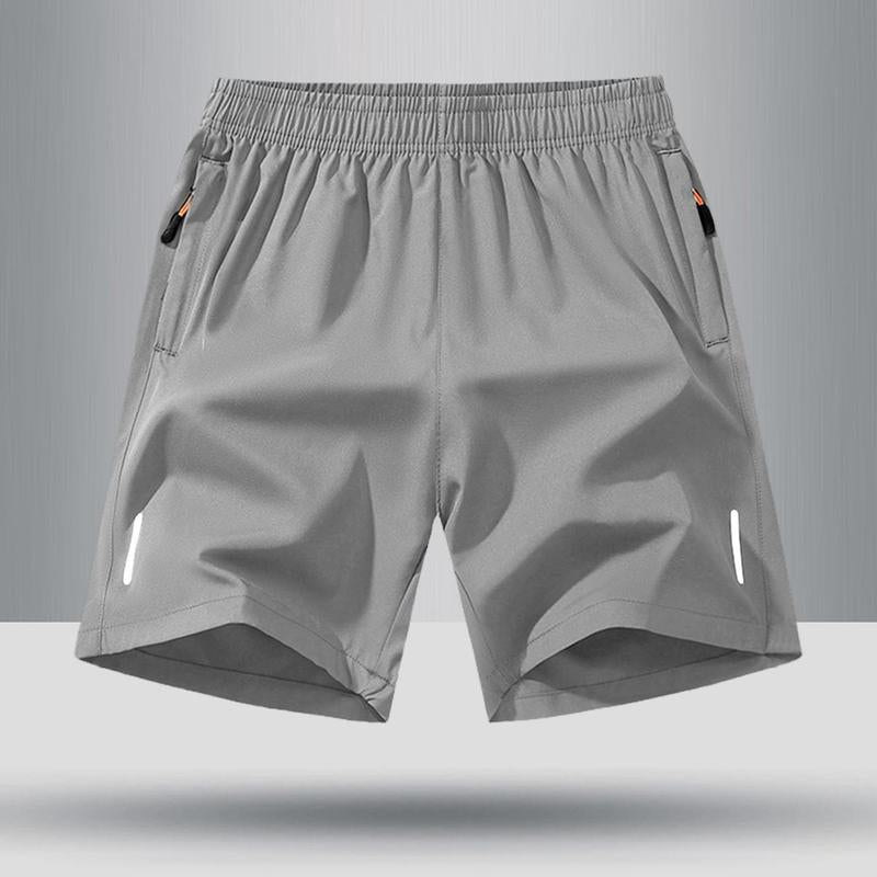 5-Pack, Men'S Solid Color Zipper Pocket Shorts - Summer Casual Comfortable Breathable Three-Quarter Pants, Men'S Everyday Bottoms, Tropical Beige, 5-Pack