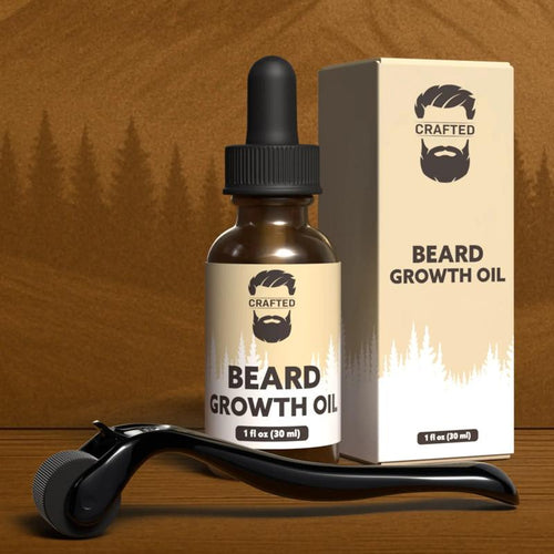 Beard Growth Kit - Valentines Gift for Men - Grow a Thicker Fuller Beard - Beard Growth Serum - Beard Roller