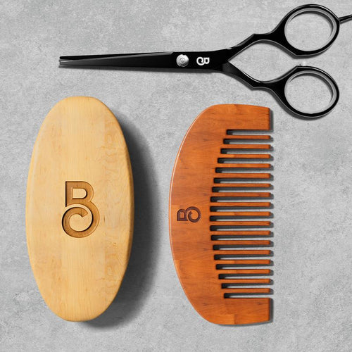 Beard Club Beard Care Kit - Tiktok Shop Kit Includes Beard Brush, Beard Comb, and Beard Trimming Scissors