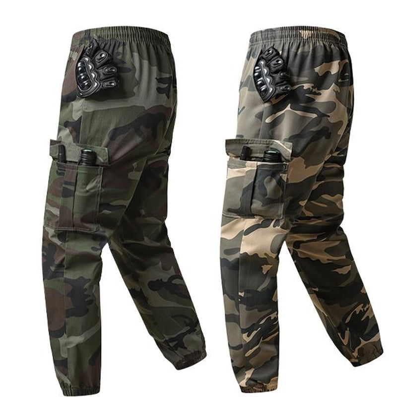3-Pack American Style Camo Work Trousers - Multi-Pocket, Stretch Waist, Heavy Duty Tapered Pants for Daily & Work Casual Comfy Elastic Man Pantalones Para Hombre Pants for Men Cargo Pants for Men