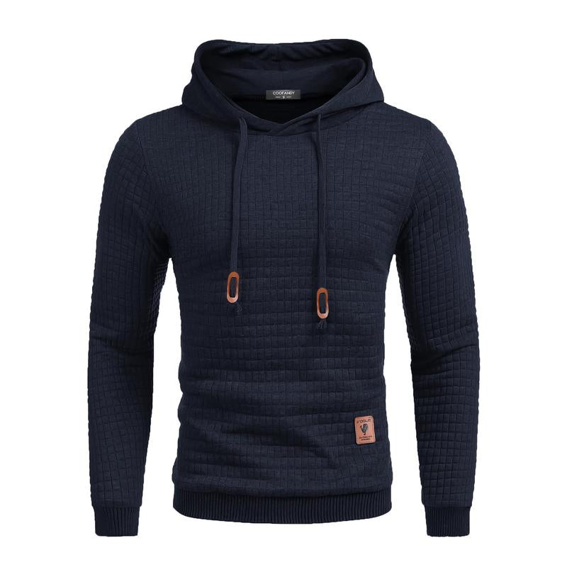 COOFANDY Mens Hooded Sweatshirt Casual Long Sleeve Drawstring Waffle Knit Pullover Hoodies