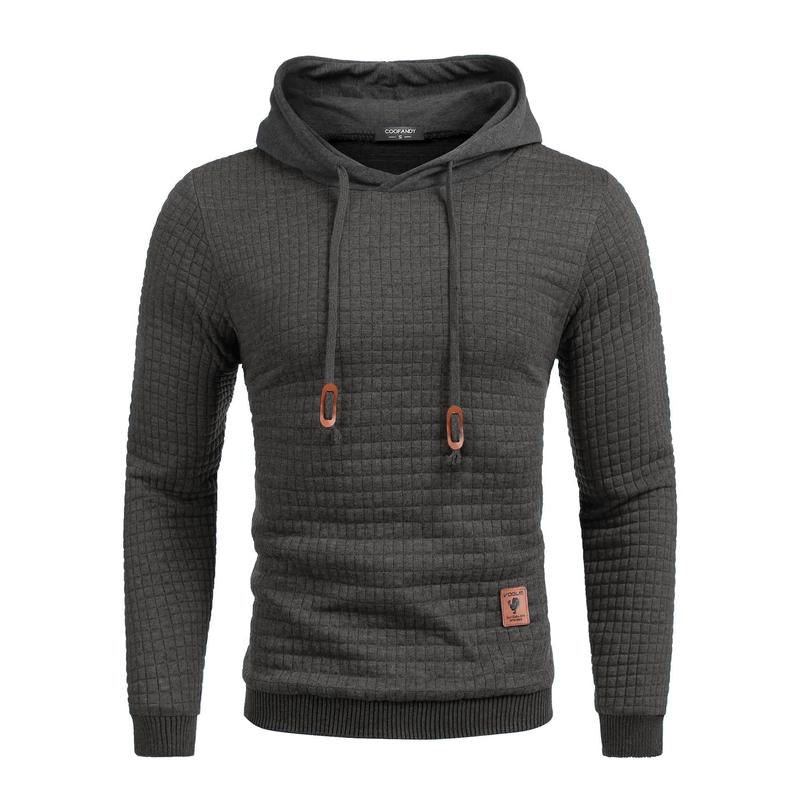 COOFANDY Mens Hooded Sweatshirt Casual Long Sleeve Drawstring Waffle Knit Pullover Hoodies