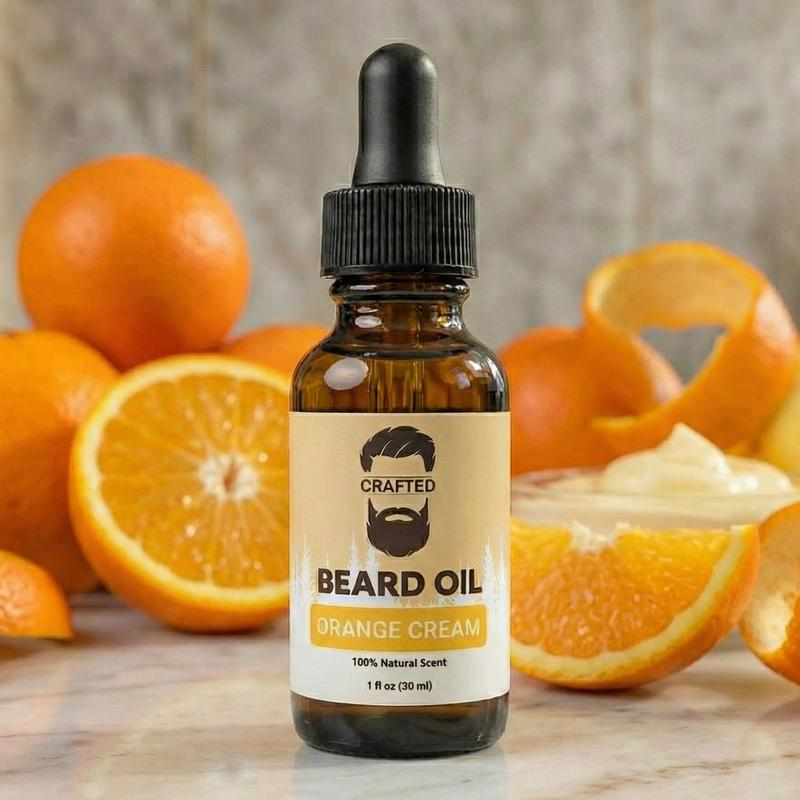 Crafted Beards Beard Oil - All Natural Jojoba Blend for Daily Grooming, No Residue, 1oz