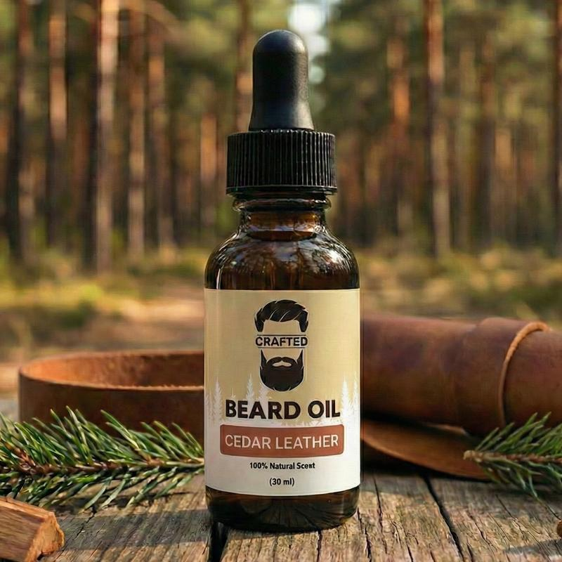 Crafted Beards Beard Oil - All Natural Jojoba Blend for Daily Grooming, No Residue, 1oz