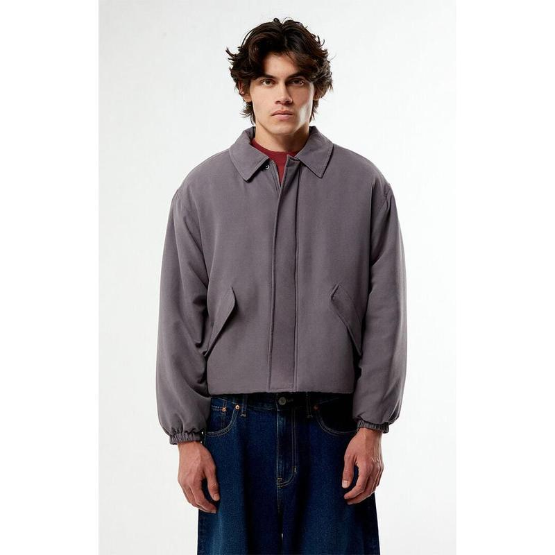 PacSun Men's Ninety Puffer Jacket - Purple Insulated Quilted Winter Coat