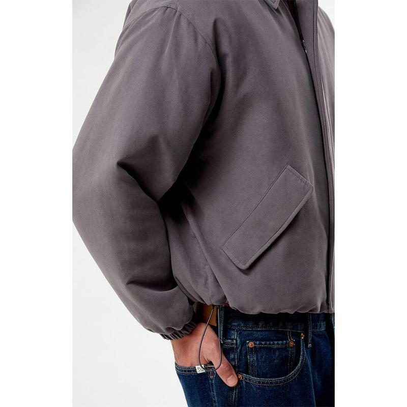 PacSun Men's Ninety Puffer Jacket - Purple Insulated Quilted Winter Coat