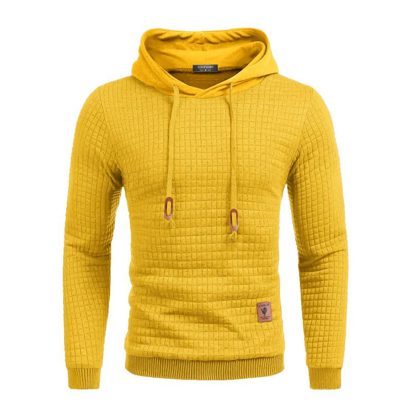 COOFANDY Mens Hooded Sweatshirt Casual Long Sleeve Drawstring Waffle Knit Pullover Hoodies