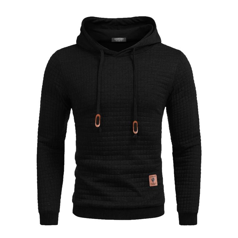 COOFANDY Mens Hooded Sweatshirt Casual Long Sleeve Drawstring Waffle Knit Pullover Hoodies