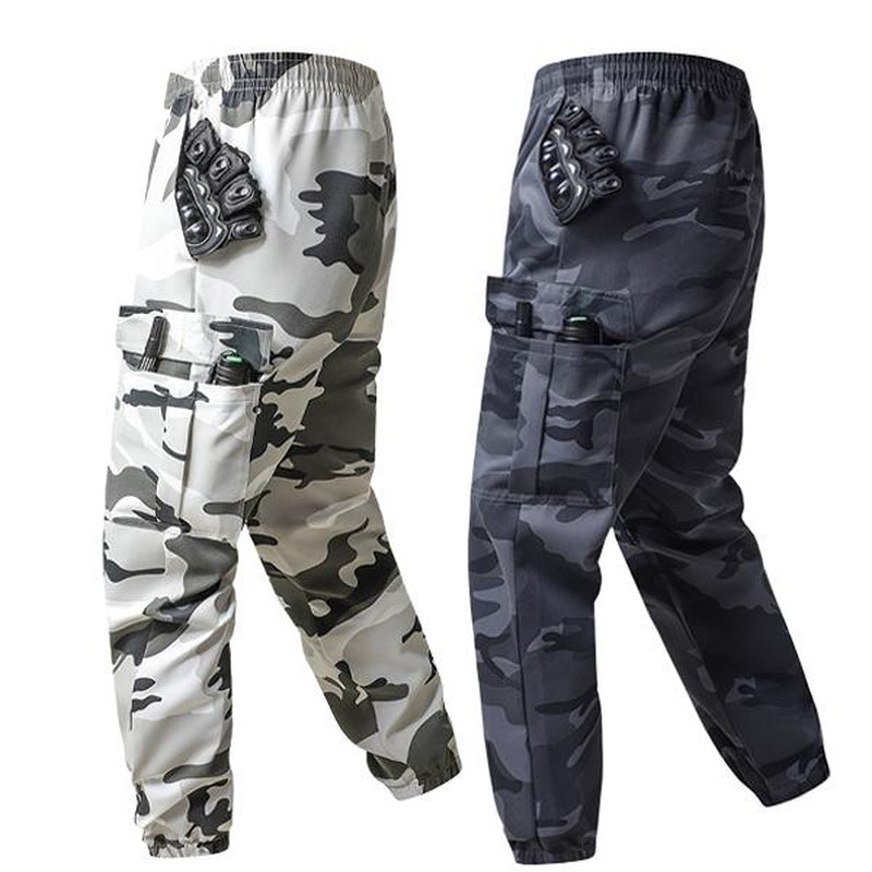 3-Pack American Style Camo Work Trousers - Multi-Pocket, Stretch Waist, Heavy Duty Tapered Pants for Daily & Work Casual Comfy Elastic Man Pantalones Para Hombre Pants for Men Cargo Pants for Men