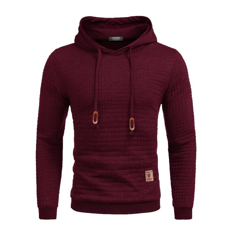 COOFANDY Mens Hooded Sweatshirt Casual Long Sleeve Drawstring Waffle Knit Pullover Hoodies