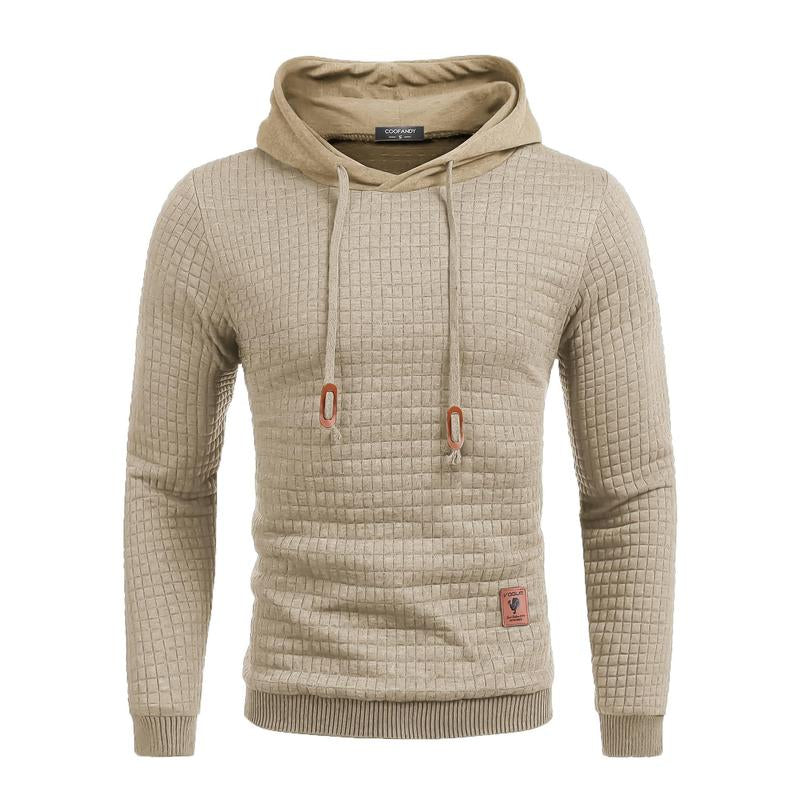 COOFANDY Mens Hooded Sweatshirt Casual Long Sleeve Drawstring Waffle Knit Pullover Hoodies